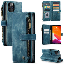 Load image into Gallery viewer, CaseMe-C30 PU + TPU Multifunctional Horizontal Flip Leather Case with Holder &amp; Card Slot &amp; Wallet &amp; Zipper Pocket, For iPhone 8 Plus &amp; 7 Plus &amp; 6 Plus, For iPhone SE 2022 / SE 2020 / 8 / 7 / 6, For iPhone 11, For iPhone 11 Pro, For iPhone 11 Pro Max   ...