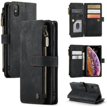 Load image into Gallery viewer, CaseMe-C30 PU + TPU Multifunctional Horizontal Flip Leather Case with Holder &amp; Card Slot &amp; Wallet &amp; Zipper Pocket, For iPhone 8 Plus &amp; 7 Plus &amp; 6 Plus, For iPhone SE 2022 / SE 2020 / 8 / 7 / 6, For iPhone 11, For iPhone 11 Pro, For iPhone 11 Pro Max   ...