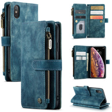 Load image into Gallery viewer, CaseMe-C30 PU + TPU Multifunctional Horizontal Flip Leather Case with Holder &amp; Card Slot &amp; Wallet &amp; Zipper Pocket, For iPhone 8 Plus &amp; 7 Plus &amp; 6 Plus, For iPhone SE 2022 / SE 2020 / 8 / 7 / 6, For iPhone 11, For iPhone 11 Pro, For iPhone 11 Pro Max   ...