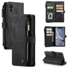 Load image into Gallery viewer, CaseMe-C30 PU + TPU Multifunctional Horizontal Flip Leather Case with Holder &amp; Card Slot &amp; Wallet &amp; Zipper Pocket, For iPhone 8 Plus &amp; 7 Plus &amp; 6 Plus, For iPhone SE 2022 / SE 2020 / 8 / 7 / 6, For iPhone 11, For iPhone 11 Pro, For iPhone 11 Pro Max   ...