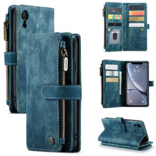 Load image into Gallery viewer, CaseMe-C30 PU + TPU Multifunctional Horizontal Flip Leather Case with Holder &amp; Card Slot &amp; Wallet &amp; Zipper Pocket, For iPhone 8 Plus &amp; 7 Plus &amp; 6 Plus, For iPhone SE 2022 / SE 2020 / 8 / 7 / 6, For iPhone 11, For iPhone 11 Pro, For iPhone 11 Pro Max   ...