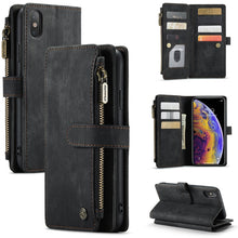 Load image into Gallery viewer, CaseMe-C30 PU + TPU Multifunctional Horizontal Flip Leather Case with Holder &amp; Card Slot &amp; Wallet &amp; Zipper Pocket, For iPhone 8 Plus &amp; 7 Plus &amp; 6 Plus, For iPhone SE 2022 / SE 2020 / 8 / 7 / 6, For iPhone 11, For iPhone 11 Pro, For iPhone 11 Pro Max   ...