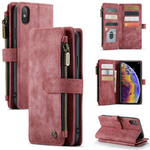 Load image into Gallery viewer, CaseMe-C30 PU + TPU Multifunctional Horizontal Flip Leather Case with Holder &amp; Card Slot &amp; Wallet &amp; Zipper Pocket, For iPhone 8 Plus &amp; 7 Plus &amp; 6 Plus, For iPhone SE 2022 / SE 2020 / 8 / 7 / 6, For iPhone 11, For iPhone 11 Pro, For iPhone 11 Pro Max   ...