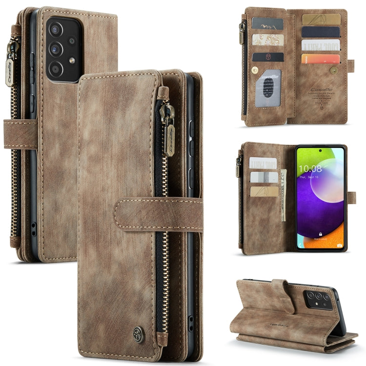 CaseMe-C30 PU + TPU Multifunctional Horizontal Flip Leather Case with Holder & Card Slot & Wallet & Zipper Pocket, For Samsung Galaxy A12, For Samsung Galaxy A52 5G / 4G, For Samsung Galaxy Note10+, For Samsung Galaxy Note20 Ultra, For Samsung Galaxy S...