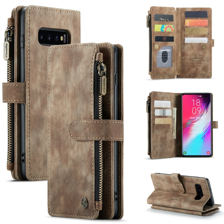 CaseMe-C30 PU + TPU Multifunctional Horizontal Flip Leather Case with Holder & Card Slot & Wallet & Zipper Pocket, For Samsung Galaxy A12, For Samsung Galaxy A52 5G / 4G, For Samsung Galaxy Note10+, For Samsung Galaxy Note20 Ultra, For Samsung Galaxy S...