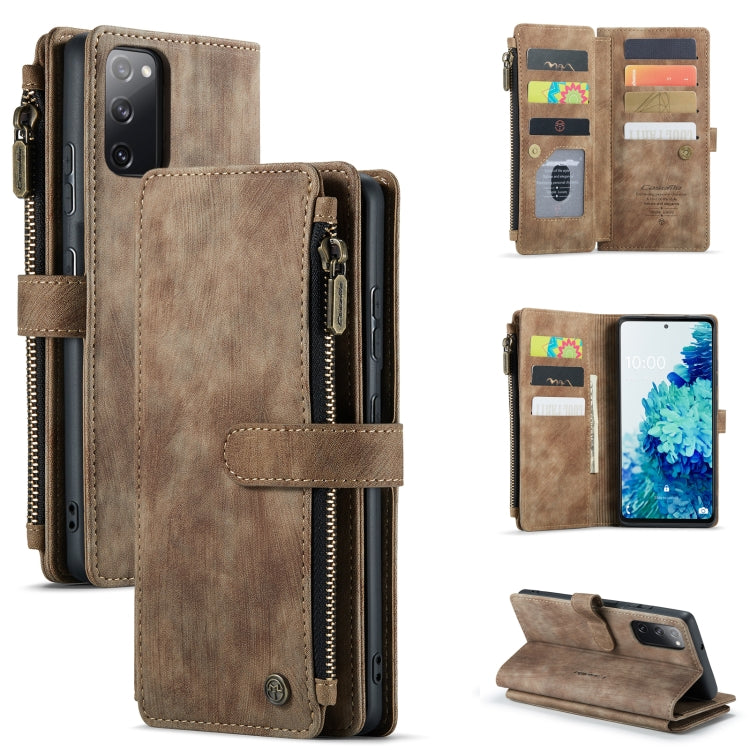 CaseMe-C30 PU + TPU Multifunctional Horizontal Flip Leather Case with Holder & Card Slot & Wallet & Zipper Pocket, For Samsung Galaxy A12, For Samsung Galaxy A52 5G / 4G, For Samsung Galaxy Note10+, For Samsung Galaxy Note20 Ultra, For Samsung Galaxy S...