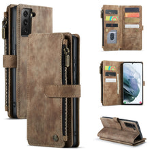 Load image into Gallery viewer, CaseMe-C30 PU + TPU Multifunctional Horizontal Flip Leather Case with Holder &amp; Card Slot &amp; Wallet &amp; Zipper Pocket, For Samsung Galaxy A12, For Samsung Galaxy A52 5G / 4G, For Samsung Galaxy Note10+, For Samsung Galaxy Note20 Ultra, For Samsung Galaxy S...