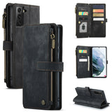 CaseMe-C30 PU + TPU Multifunctional Horizontal Flip Leather Case with Holder & Card Slot & Wallet & Zipper Pocket, For Samsung Galaxy S21+ 5G, For Samsung Galaxy S21 Ultra 5G, For Samsung Galaxy S21 FE