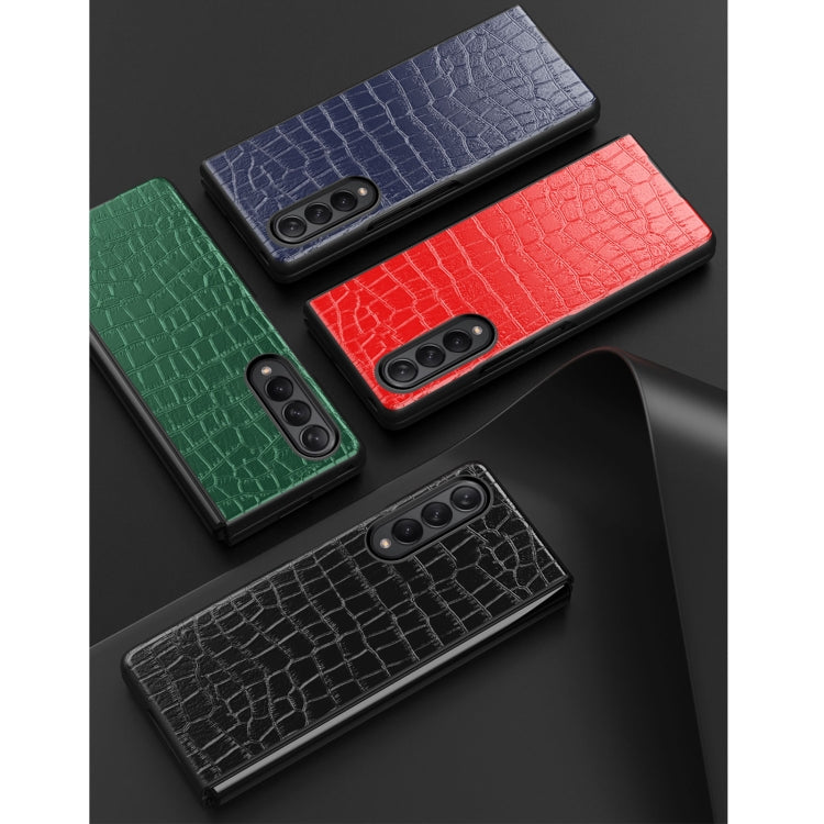 Crocodile Texture Leather Folding Protective Case, For Samsung Galaxy Z Fold3 5G, For Samsung Galaxy Z Fold2 5G