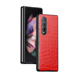 Crocodile Texture Leather Folding Protective Case, For Samsung Galaxy Z Fold3 5G, For Samsung Galaxy Z Fold2 5G
