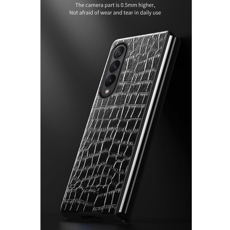 Crocodile Texture Leather Folding Protective Case, For Samsung Galaxy Z Fold3 5G, For Samsung Galaxy Z Fold2 5G