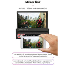 Load image into Gallery viewer, 9601C HD 7 inch Universal Car Manually Retractable Screen MP5 Player with Carplay, Support FM &amp; Bluetooth &amp; TF Card, 9601C