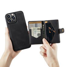 Load image into Gallery viewer, JEEHOOD Retro Magnetic Detachable Protective Case with Wallet &amp; Card Slot &amp; Holder, For iPhone 13 mini, For iPhone 13, For iPhone 13 Pro, For iPhone 13 Pro Max