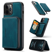 Load image into Gallery viewer, JEEHOOD Magnetic Zipper Horizontal Flip Leather Case with Holder &amp; Card Slot &amp; Wallet, For iPhone 13 mini, For iPhone 13, For iPhone 13 Pro, For iPhone 13 Pro Max