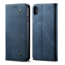 Load image into Gallery viewer, Denim Texture Casual Style Horizontal Flip Leather Case with Holder &amp; Card Slots &amp; Wallet, For iPhone 11 Pro Max, For iPhone 11 Pro, For iPhone 11, For iPhone X / XS, For iPhone XS Max, For Huawei Y9 (2019)
