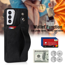 Load image into Gallery viewer, Crazy Horse Texture Shockproof TPU + PU Leather Case with Card Slot &amp; Wrist Strap Holder, For Samsung Galaxy S21 5G, For Samsung Galaxy S21+ 5G, For Samsung Galaxy S21 Ultra 5G, For Samsung Galaxy S21 FE, For Samsung Galaxy S20, For Samsung Galaxy S20+