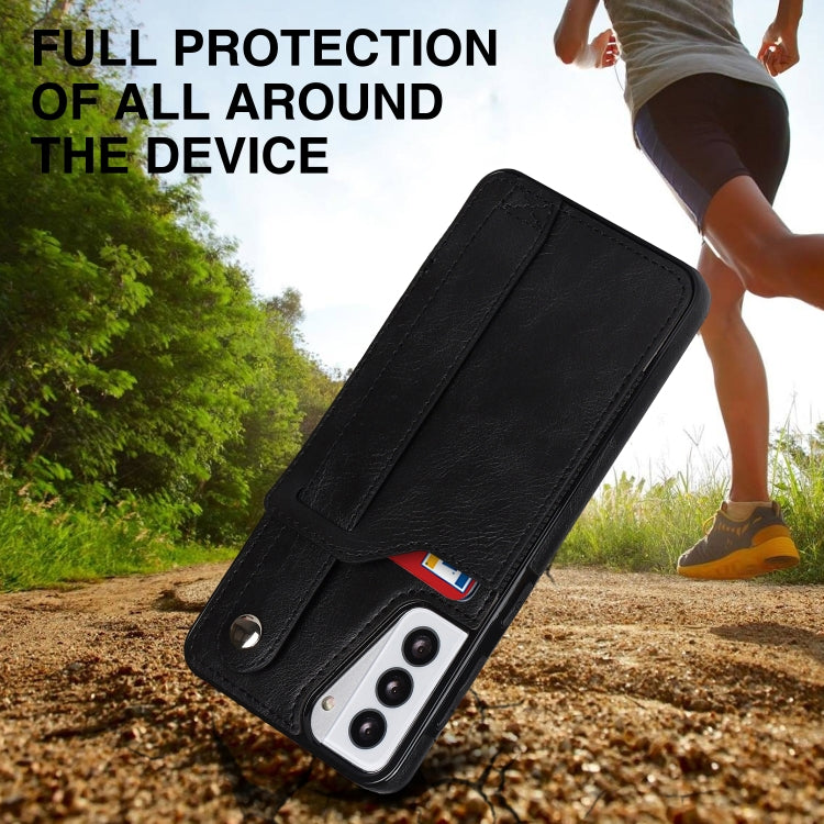 Crazy Horse Texture Shockproof TPU + PU Leather Case with Card Slot & Wrist Strap Holder, For Samsung Galaxy S21 5G, For Samsung Galaxy S21+ 5G, For Samsung Galaxy S21 Ultra 5G, For Samsung Galaxy S21 FE, For Samsung Galaxy S20, For Samsung Galaxy S20+