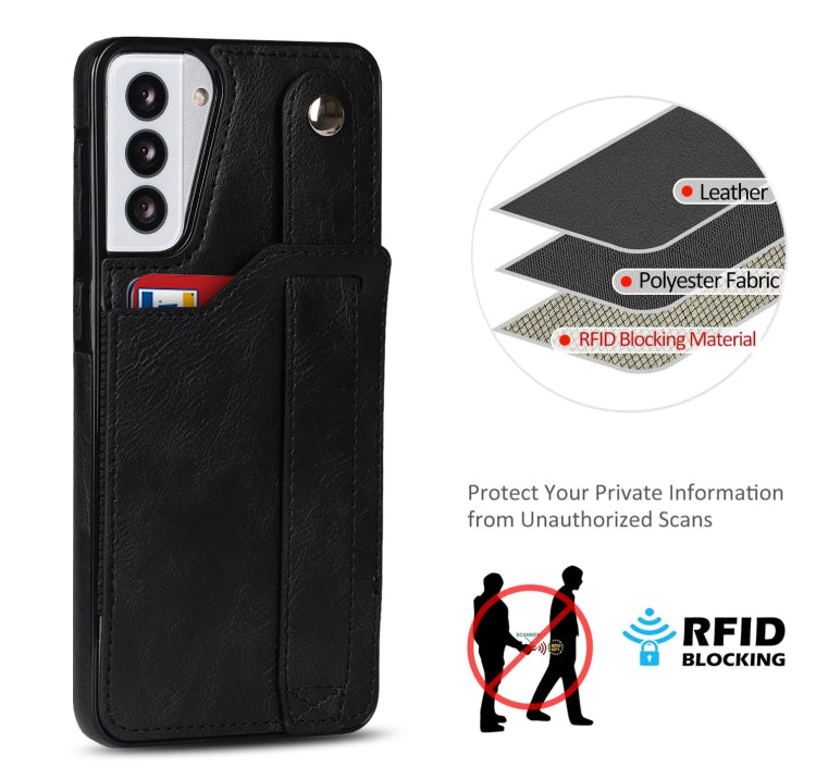 Crazy Horse Texture Shockproof TPU + PU Leather Case with Card Slot & Wrist Strap Holder, For Samsung Galaxy S21 5G, For Samsung Galaxy S21+ 5G, For Samsung Galaxy S21 Ultra 5G, For Samsung Galaxy S21 FE, For Samsung Galaxy S20, For Samsung Galaxy S20+