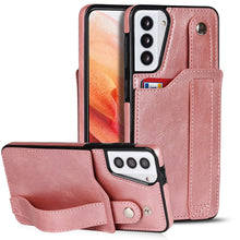 Load image into Gallery viewer, Crazy Horse Texture Shockproof TPU + PU Leather Case with Card Slot &amp; Wrist Strap Holder, For Samsung Galaxy S21 5G, For Samsung Galaxy S21+ 5G, For Samsung Galaxy S21 Ultra 5G, For Samsung Galaxy S21 FE, For Samsung Galaxy S20, For Samsung Galaxy S20+
