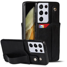 Load image into Gallery viewer, Crazy Horse Texture Shockproof TPU + PU Leather Case with Card Slot &amp; Wrist Strap Holder, For Samsung Galaxy S21 5G, For Samsung Galaxy S21+ 5G, For Samsung Galaxy S21 Ultra 5G, For Samsung Galaxy S21 FE, For Samsung Galaxy S20, For Samsung Galaxy S20+
