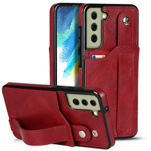 Load image into Gallery viewer, Crazy Horse Texture Shockproof TPU + PU Leather Case with Card Slot &amp; Wrist Strap Holder, For Samsung Galaxy S21 5G, For Samsung Galaxy S21+ 5G, For Samsung Galaxy S21 Ultra 5G, For Samsung Galaxy S21 FE, For Samsung Galaxy S20, For Samsung Galaxy S20+