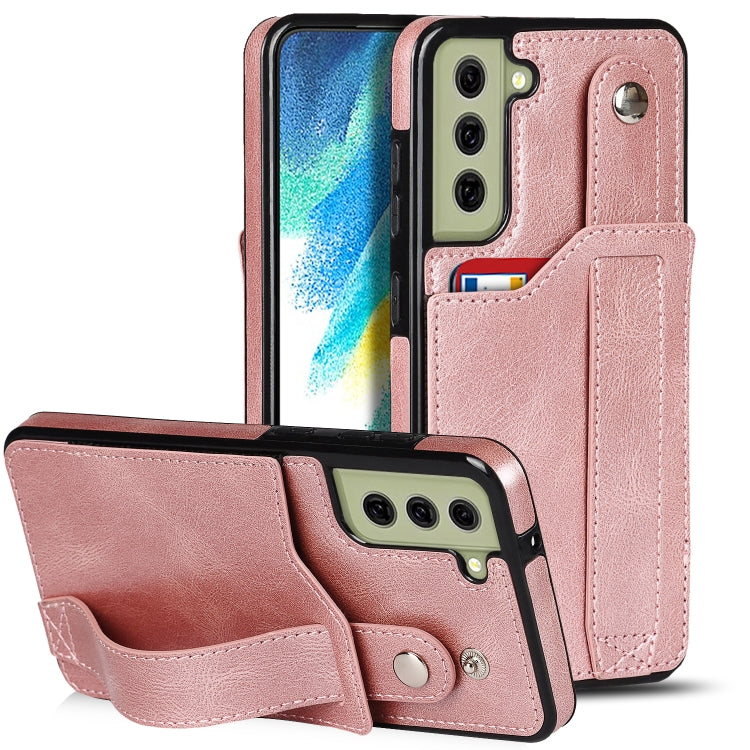 Crazy Horse Texture Shockproof TPU + PU Leather Case with Card Slot & Wrist Strap Holder, For Samsung Galaxy S21 5G, For Samsung Galaxy S21+ 5G, For Samsung Galaxy S21 Ultra 5G, For Samsung Galaxy S21 FE, For Samsung Galaxy S20, For Samsung Galaxy S20+
