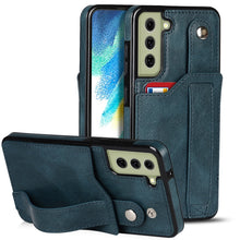 Load image into Gallery viewer, Crazy Horse Texture Shockproof TPU + PU Leather Case with Card Slot &amp; Wrist Strap Holder, For Samsung Galaxy S21 5G, For Samsung Galaxy S21+ 5G, For Samsung Galaxy S21 Ultra 5G, For Samsung Galaxy S21 FE, For Samsung Galaxy S20, For Samsung Galaxy S20+