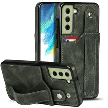 Load image into Gallery viewer, Crazy Horse Texture Shockproof TPU + PU Leather Case with Card Slot &amp; Wrist Strap Holder, For Samsung Galaxy S21 5G, For Samsung Galaxy S21+ 5G, For Samsung Galaxy S21 Ultra 5G, For Samsung Galaxy S21 FE, For Samsung Galaxy S20, For Samsung Galaxy S20+