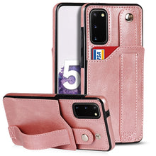 Load image into Gallery viewer, Crazy Horse Texture Shockproof TPU + PU Leather Case with Card Slot &amp; Wrist Strap Holder, For Samsung Galaxy S21 5G, For Samsung Galaxy S21+ 5G, For Samsung Galaxy S21 Ultra 5G, For Samsung Galaxy S21 FE, For Samsung Galaxy S20, For Samsung Galaxy S20+