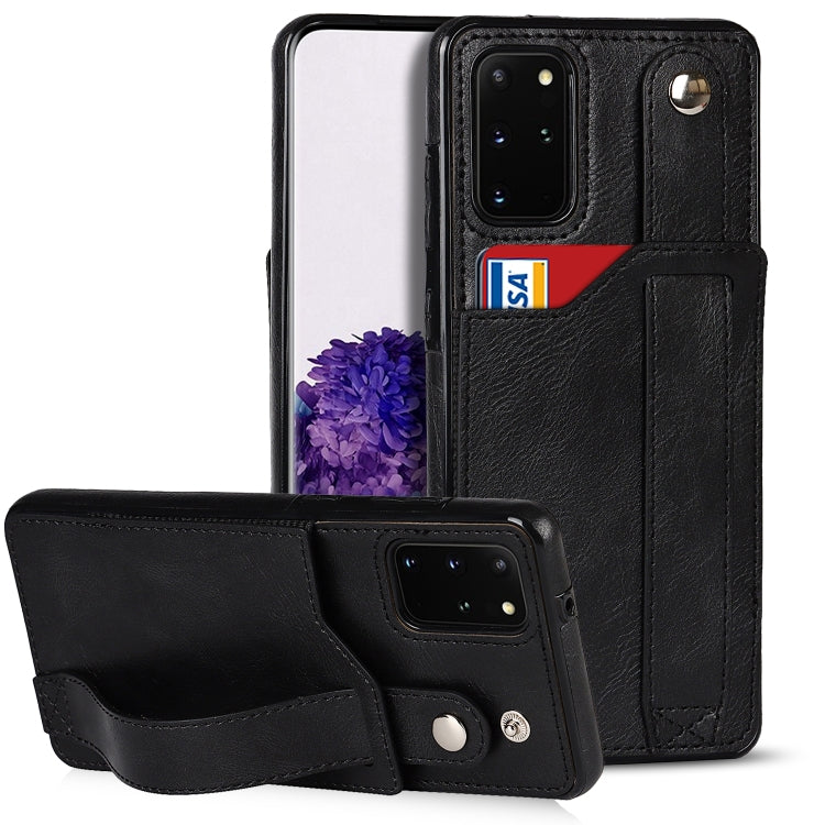 Crazy Horse Texture Shockproof TPU + PU Leather Case with Card Slot & Wrist Strap Holder, For Samsung Galaxy S21 5G, For Samsung Galaxy S21+ 5G, For Samsung Galaxy S21 Ultra 5G, For Samsung Galaxy S21 FE, For Samsung Galaxy S20, For Samsung Galaxy S20+
