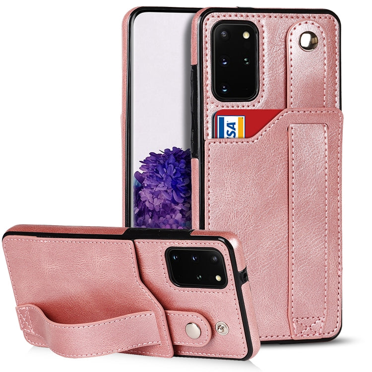 Crazy Horse Texture Shockproof TPU + PU Leather Case with Card Slot & Wrist Strap Holder, For Samsung Galaxy S21 5G, For Samsung Galaxy S21+ 5G, For Samsung Galaxy S21 Ultra 5G, For Samsung Galaxy S21 FE, For Samsung Galaxy S20, For Samsung Galaxy S20+