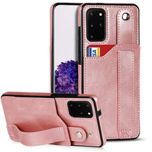 Load image into Gallery viewer, Crazy Horse Texture Shockproof TPU + PU Leather Case with Card Slot &amp; Wrist Strap Holder, For Samsung Galaxy S21 5G, For Samsung Galaxy S21+ 5G, For Samsung Galaxy S21 Ultra 5G, For Samsung Galaxy S21 FE, For Samsung Galaxy S20, For Samsung Galaxy S20+