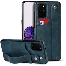 Load image into Gallery viewer, Crazy Horse Texture Shockproof TPU + PU Leather Case with Card Slot &amp; Wrist Strap Holder, For Samsung Galaxy S21 5G, For Samsung Galaxy S21+ 5G, For Samsung Galaxy S21 Ultra 5G, For Samsung Galaxy S21 FE, For Samsung Galaxy S20, For Samsung Galaxy S20+