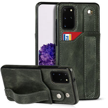 Load image into Gallery viewer, Crazy Horse Texture Shockproof TPU + PU Leather Case with Card Slot &amp; Wrist Strap Holder, For Samsung Galaxy S21 5G, For Samsung Galaxy S21+ 5G, For Samsung Galaxy S21 Ultra 5G, For Samsung Galaxy S21 FE, For Samsung Galaxy S20, For Samsung Galaxy S20+