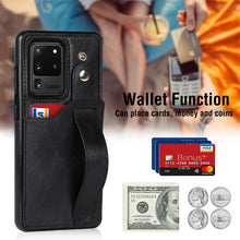 Load image into Gallery viewer, Crazy Horse Texture Shockproof TPU + PU Leather Case with Card Slot &amp; Wrist Strap Holder, For Samsung Galaxy S20 Ultra, For Samsung Galaxy Note20, For Samsung Galaxy Note20 Ultra, For Samsung Galaxy A82 5G, For Samsung Galaxy A72 5G / 4G               ...