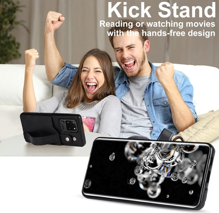 Crazy Horse Texture Shockproof TPU + PU Leather Case with Card Slot & Wrist Strap Holder, For Samsung Galaxy S20 Ultra, For Samsung Galaxy Note20, For Samsung Galaxy Note20 Ultra, For Samsung Galaxy A82 5G, For Samsung Galaxy A72 5G / 4G               ...