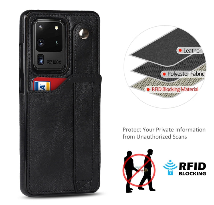 Crazy Horse Texture Shockproof TPU + PU Leather Case with Card Slot & Wrist Strap Holder, For Samsung Galaxy S20 Ultra, For Samsung Galaxy Note20, For Samsung Galaxy Note20 Ultra, For Samsung Galaxy A82 5G, For Samsung Galaxy A72 5G / 4G               ...