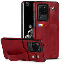 Load image into Gallery viewer, Crazy Horse Texture Shockproof TPU + PU Leather Case with Card Slot &amp; Wrist Strap Holder, For Samsung Galaxy S20 Ultra, For Samsung Galaxy Note20, For Samsung Galaxy Note20 Ultra, For Samsung Galaxy A82 5G, For Samsung Galaxy A72 5G / 4G               ...
