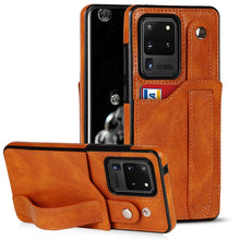 Load image into Gallery viewer, Crazy Horse Texture Shockproof TPU + PU Leather Case with Card Slot &amp; Wrist Strap Holder, For Samsung Galaxy S20 Ultra, For Samsung Galaxy Note20, For Samsung Galaxy Note20 Ultra, For Samsung Galaxy A82 5G, For Samsung Galaxy A72 5G / 4G               ...