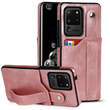 Load image into Gallery viewer, Crazy Horse Texture Shockproof TPU + PU Leather Case with Card Slot &amp; Wrist Strap Holder, For Samsung Galaxy S20 Ultra, For Samsung Galaxy Note20, For Samsung Galaxy Note20 Ultra, For Samsung Galaxy A82 5G, For Samsung Galaxy A72 5G / 4G               ...