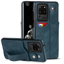 Load image into Gallery viewer, Crazy Horse Texture Shockproof TPU + PU Leather Case with Card Slot &amp; Wrist Strap Holder, For Samsung Galaxy S20 Ultra, For Samsung Galaxy Note20, For Samsung Galaxy Note20 Ultra, For Samsung Galaxy A82 5G, For Samsung Galaxy A72 5G / 4G               ...