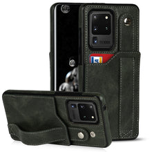 Load image into Gallery viewer, Crazy Horse Texture Shockproof TPU + PU Leather Case with Card Slot &amp; Wrist Strap Holder, For Samsung Galaxy S20 Ultra, For Samsung Galaxy Note20, For Samsung Galaxy Note20 Ultra, For Samsung Galaxy A82 5G, For Samsung Galaxy A72 5G / 4G               ...