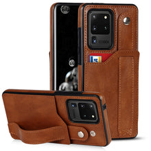Load image into Gallery viewer, Crazy Horse Texture Shockproof TPU + PU Leather Case with Card Slot &amp; Wrist Strap Holder, For Samsung Galaxy S20 Ultra, For Samsung Galaxy Note20, For Samsung Galaxy Note20 Ultra, For Samsung Galaxy A82 5G, For Samsung Galaxy A72 5G / 4G               ...