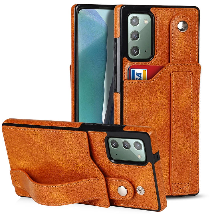 Crazy Horse Texture Shockproof TPU + PU Leather Case with Card Slot & Wrist Strap Holder, For Samsung Galaxy S20 Ultra, For Samsung Galaxy Note20, For Samsung Galaxy Note20 Ultra, For Samsung Galaxy A82 5G, For Samsung Galaxy A72 5G / 4G               ...