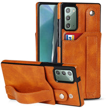 Load image into Gallery viewer, Crazy Horse Texture Shockproof TPU + PU Leather Case with Card Slot &amp; Wrist Strap Holder, For Samsung Galaxy S20 Ultra, For Samsung Galaxy Note20, For Samsung Galaxy Note20 Ultra, For Samsung Galaxy A82 5G, For Samsung Galaxy A72 5G / 4G               ...