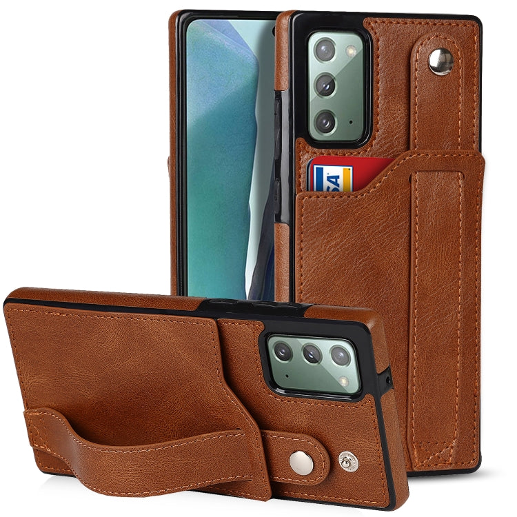 Crazy Horse Texture Shockproof TPU + PU Leather Case with Card Slot & Wrist Strap Holder, For Samsung Galaxy S20 Ultra, For Samsung Galaxy Note20, For Samsung Galaxy Note20 Ultra, For Samsung Galaxy A82 5G, For Samsung Galaxy A72 5G / 4G               ...