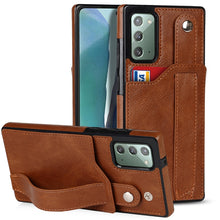 Load image into Gallery viewer, Crazy Horse Texture Shockproof TPU + PU Leather Case with Card Slot &amp; Wrist Strap Holder, For Samsung Galaxy S20 Ultra, For Samsung Galaxy Note20, For Samsung Galaxy Note20 Ultra, For Samsung Galaxy A82 5G, For Samsung Galaxy A72 5G / 4G               ...