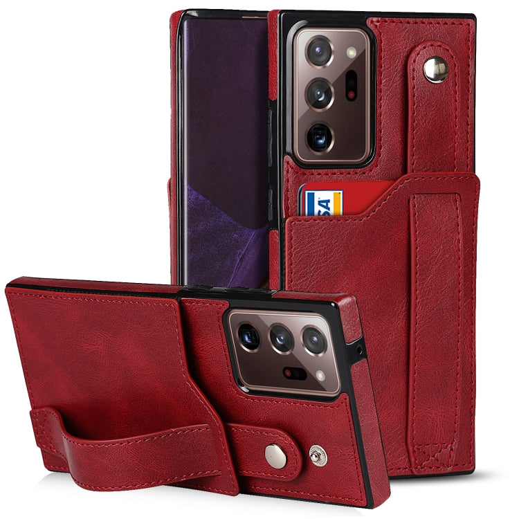 Crazy Horse Texture Shockproof TPU + PU Leather Case with Card Slot & Wrist Strap Holder, For Samsung Galaxy S20 Ultra, For Samsung Galaxy Note20, For Samsung Galaxy Note20 Ultra, For Samsung Galaxy A82 5G, For Samsung Galaxy A72 5G / 4G               ...