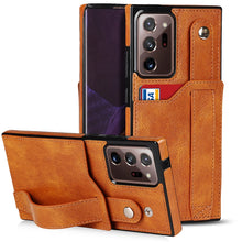 Load image into Gallery viewer, Crazy Horse Texture Shockproof TPU + PU Leather Case with Card Slot &amp; Wrist Strap Holder, For Samsung Galaxy S20 Ultra, For Samsung Galaxy Note20, For Samsung Galaxy Note20 Ultra, For Samsung Galaxy A82 5G, For Samsung Galaxy A72 5G / 4G               ...