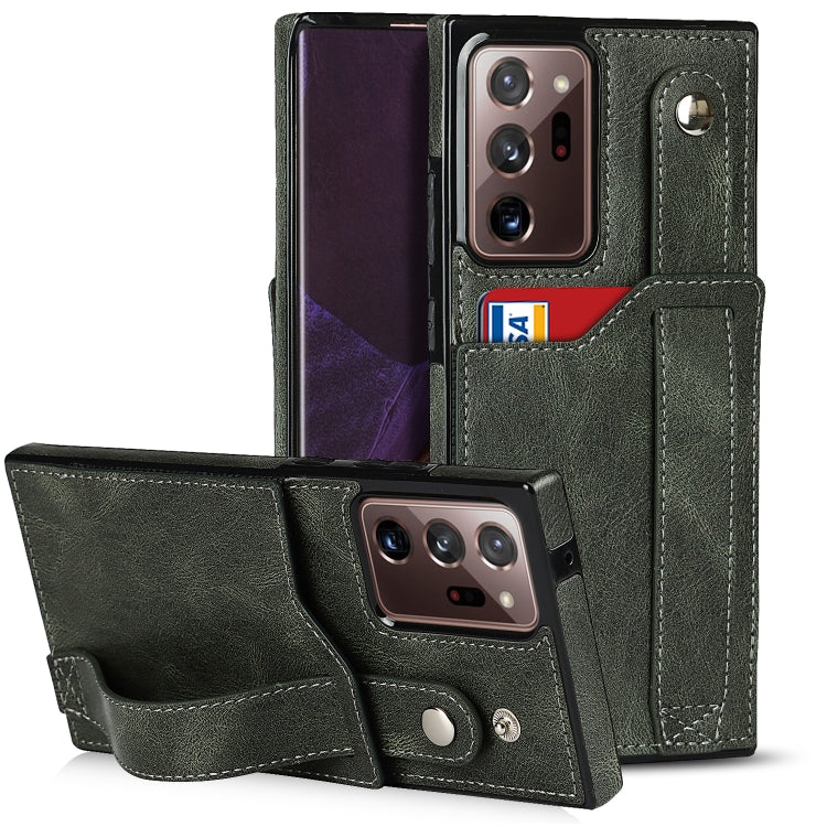 Crazy Horse Texture Shockproof TPU + PU Leather Case with Card Slot & Wrist Strap Holder, For Samsung Galaxy S20 Ultra, For Samsung Galaxy Note20, For Samsung Galaxy Note20 Ultra, For Samsung Galaxy A82 5G, For Samsung Galaxy A72 5G / 4G               ...